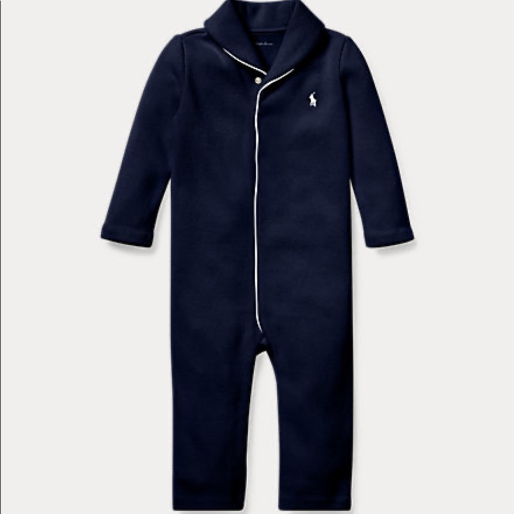 Ralph Lauren baby boy French-rib Cotten coverall